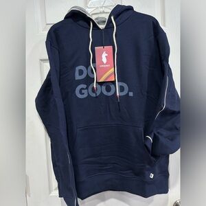 Cotopaxi Men's XL Do Good Pullover Hoodie Maritime Blue NWT Organic Cotton